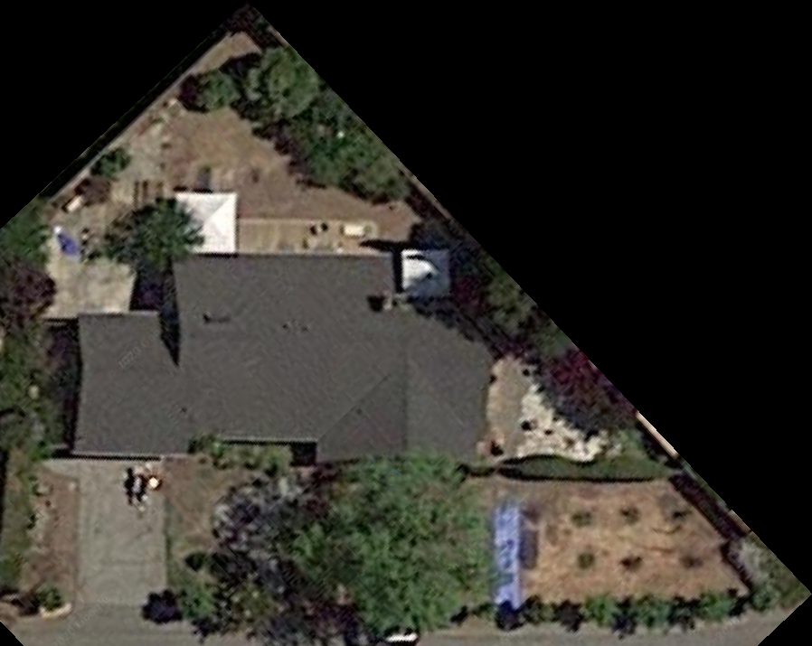 Aerial view of the yard